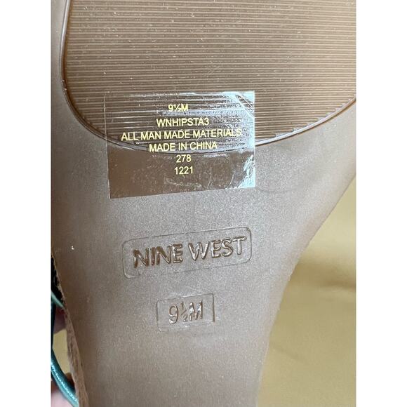 Nine West Blue Hipsta 3 Espadrille Platform Sandals 9.5 New - Picture 10 of 11